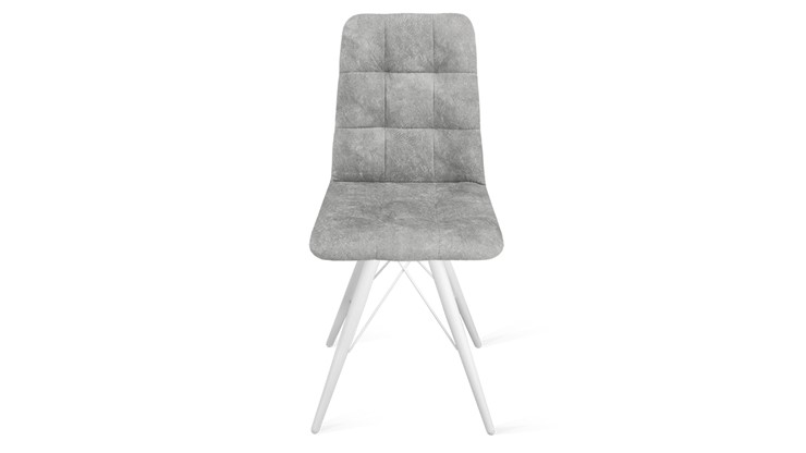 Обеденный стул Аспен К3 (Белый матовый/Микровелюр Wellmart Silver) в Тамбове - изображение 3