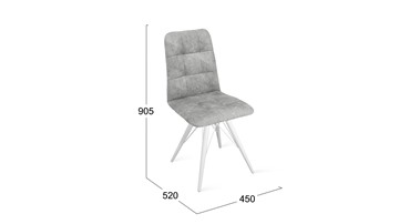 Обеденный стул Аспен К3 (Белый матовый/Микровелюр Wellmart Silver) в Тамбове - предосмотр 5