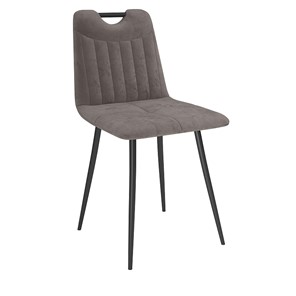 Обеденный стул Брандо, велюр тенерифе стоун/Цвет металл черный в Тамбове