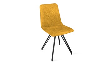 Кухонный стул Хьюго К4 (Черный муар/Микровелюр Wellmart Yellow) в Тамбове