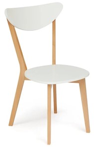 Кухонный стул MAXI (Макси), бук/МДФ 86x48,5x54,5 Белый/Натуральный Бук арт.19584 в Тамбове