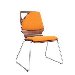 Обеденный стул Molly Wood chrome, ткань AS 450037-7X/AS в Тамбове