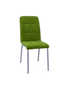 Обеденный стул Премьер  квадрат зеленый С166 (под хром) в Тамбове