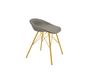 Обеденный стул SHT-ST19-SF1 / SHT-S37 (коричневый сахар/золото) в Тамбове