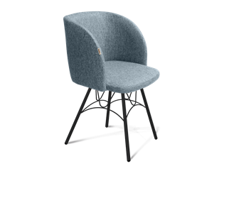 Обеденный стул SHT-ST33 / SHT-S100 (синий лед/черный муар) в Тамбове