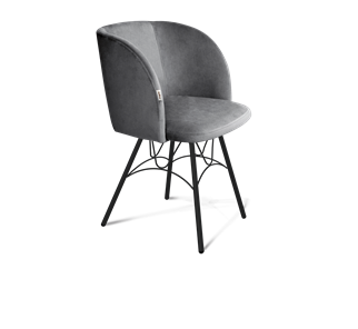 Обеденный стул SHT-ST33 / SHT-S100 (угольно-серый/черный муар) в Тамбове