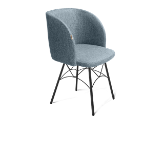 Обеденный стул SHT-ST33 / SHT-S107 (синий лед/черный муар) в Тамбове