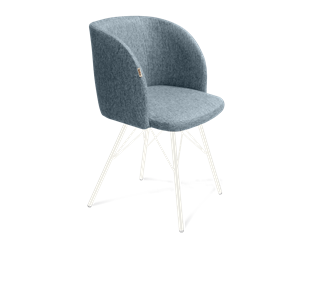 Обеденный стул SHT-ST33 / SHT-S37 (синий лед/белый муар) в Тамбове