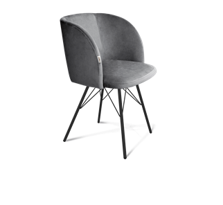 Обеденный стул SHT-ST33 / SHT-S37 (угольно-серый/черный муар) в Тамбове