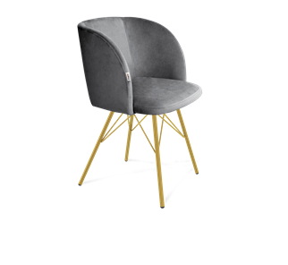 Обеденный стул SHT-ST33 / SHT-S37 (угольно-серый/золото) в Тамбове