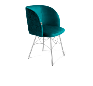 Обеденный стул SHT-ST33-1 / SHT-S107 (альпийский бирюзовый/хром лак) в Тамбове