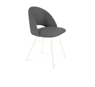 Обеденный стул SHT-ST34 / SHT-S37 (платиново-серый/белый муар) в Тамбове