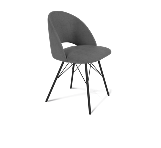 Обеденный стул SHT-ST34 / SHT-S37 (платиново-серый/черный муар) в Тамбове