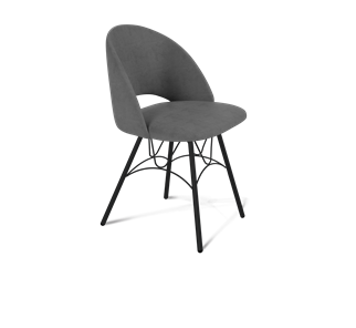 Обеденный стул SHT-ST34 / SHT-S100 (платиново-серый/черный муар) в Тамбове