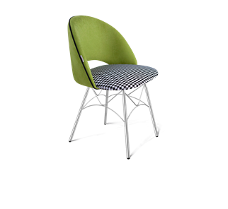 Обеденный стул SHT-ST34-3 / SHT-S107 (оливковый/гусиная лапка/хром лак) в Тамбове