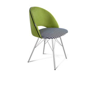 Обеденный стул SHT-ST34-3 / SHT-S37 (оливковый/гусиная лапка/хром лак) в Тамбове