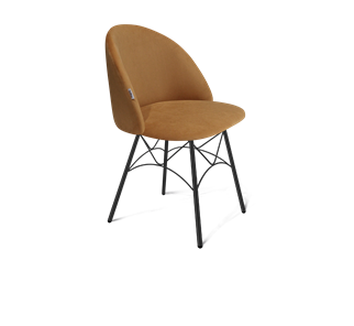 Обеденный стул SHT-ST35 / SHT-S107 (горчичный/черный муар) в Тамбове