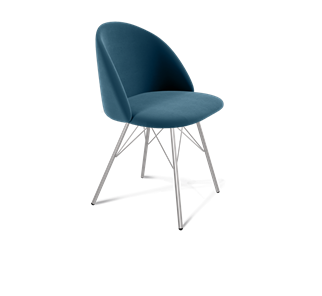 Обеденный стул SHT-ST35 / SHT-S37 (тихий океан/хром лак) в Тамбове