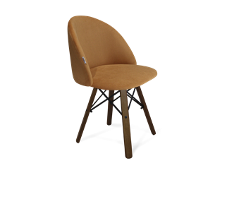 Обеденный стул SHT-ST35 / SHT-S70 (горчичный/темный орех/черный муар) в Тамбове
