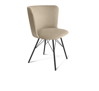 Обеденный стул SHT-ST36 / SHT-S37 (ванильный крем/черный муар) в Тамбове