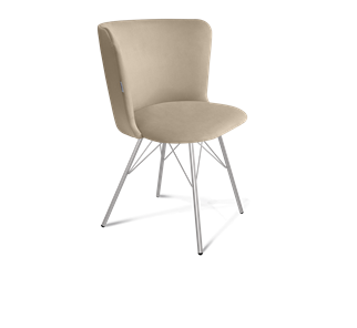 Обеденный стул SHT-ST36 / SHT-S37 (ванильный крем/хром лак) в Тамбове