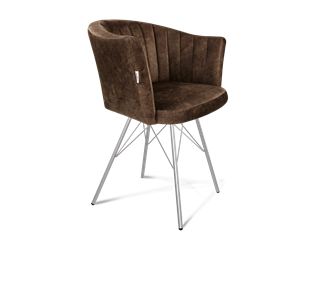 Обеденный стул SHT-ST42-1 / SHT-S37 (кофейный трюфель/хром лак) в Тамбове