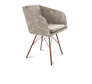 Обеденный стул SHT-ST43-1 / SHT-S37 (карамельный латте/медный металлик) в Тамбове