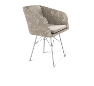 Обеденный стул SHT-ST43-1 / SHT-S64 (карамельный латте/хром лак) в Тамбове