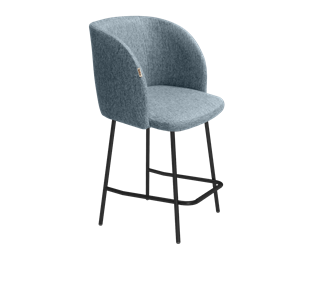 Полубарный стул SHT-ST33 / SHT-S29P-1 (синий лед/черный муар) в Тамбове