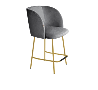Полубарный стул SHT-ST33 / SHT-S29P-1 (угольно-серый/золото) в Тамбове