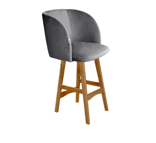 Полубарный стул SHT-ST33 / SHT-S65-1 (угольно-серый/светлый орех) в Тамбове