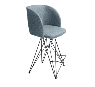 Полубарный стул SHT-ST33 / SHT-S66-1 (синий лед/черный муар) в Тамбове