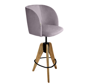 Полубарный стул SHT-ST33 / SHT-S92 (сиреневая орхидея/браш.коричневый/черный муар) в Тамбове
