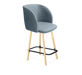 Полубарный стул SHT-ST33 / SHT-S94-1 (синий лед/прозрачный лак/черный муар) в Тамбове