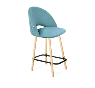 Полубарный стул SHT-ST34-1 / SHT-S94-1 (голубая пастель/прозрачный лак/черный муар) в Тамбове