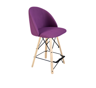Полубарный стул SHT-ST35 / SHT-S80-1 (ягодное варенье/прозрачный лак/черный) в Тамбове