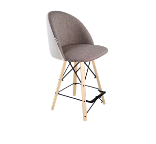 Полубарный стул SHT-ST35-3 / SHT-S80-1 (тростниковый сахар/зефирный/прозрачный лак/черный) в Тамбове