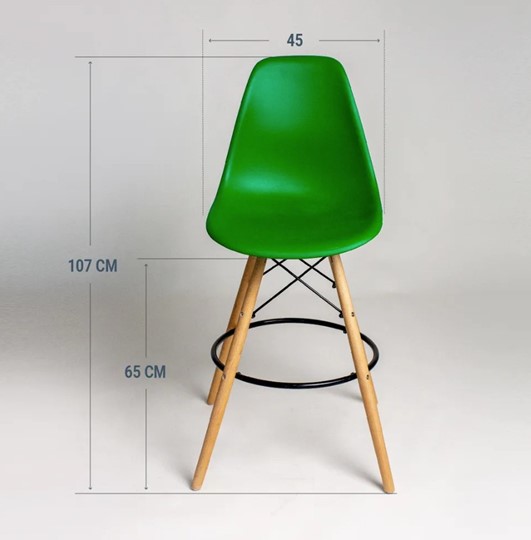 Барный стул DSL 110 Wood bar (Зеленый) в Тамбове - изображение 1