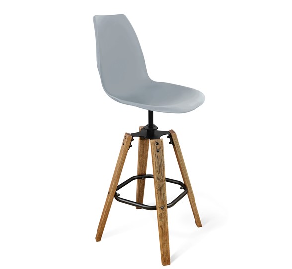 Барный стул SHT-ST29/S93 (голубой pan 278/брашированный коричневый/черный муар) в Тамбове - изображение 10