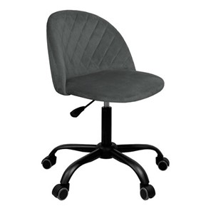 Обеденный стул BRABIX "Moon MG-074", велюр серый, пятилучие металлическое черное, 532773 в Тамбове