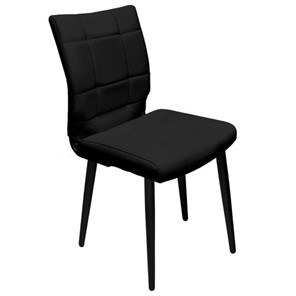 Обеденный стул BRABIX "Novita CF-060", экокожа черная, каркас металлический усиленный черный, 532781 в Тамбове