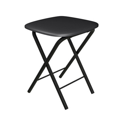 Кухонный табурет Складной СРП-013КВ (квадратное сиденье) Эмаль, черный в Тамбове - изображение