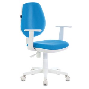 Кресло Brabix Fancy MG-201W (с подлокотниками, пластик белый, голубое) 532411 в Тамбове - предосмотр