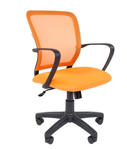 Кресло компьютерное CHAIRMAN 698 black TW, ткань, цвет оранжевый в Тамбове - предосмотр