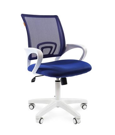 Компьютерное кресло CHAIRMAN 696 white, ткань, цвет синий в Тамбове - изображение