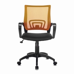 Кресло офисное Brabix Fly MG-396 (с подлокотниками, сетка, оранжевое/черное) 532084 в Тамбове