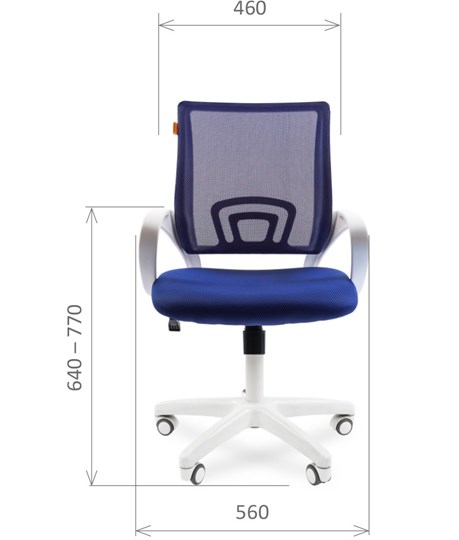 Компьютерное кресло CHAIRMAN 696 white, ткань, цвет синий в Тамбове - изображение 1
