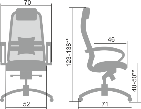 Офисное кресло Samurai S-1.04, серый в Тамбове - изображение 1