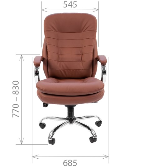 Офисное кресло CHAIRMAN 795 экокожа, цвет коричневый в Тамбове - изображение 1