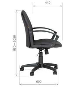 Кресло офисное CHAIRMAN 681 Ткань C-3 черное в Тамбове - предосмотр 2